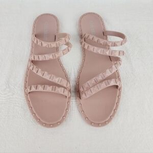 Olivia miller nude jelly sandals size 10